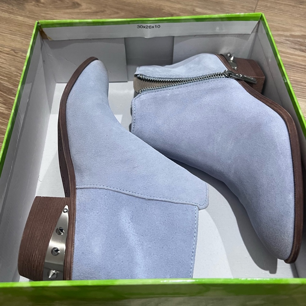 NWOT Circus by Sam Edelman Holt Blue Suede Ankle Boots size 8 - Picture 4 of 5